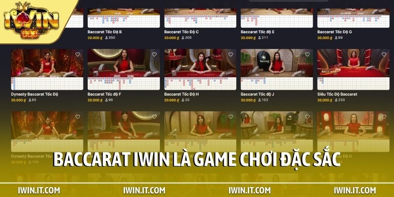 Baccarat iWin là game chơi đặc sắc