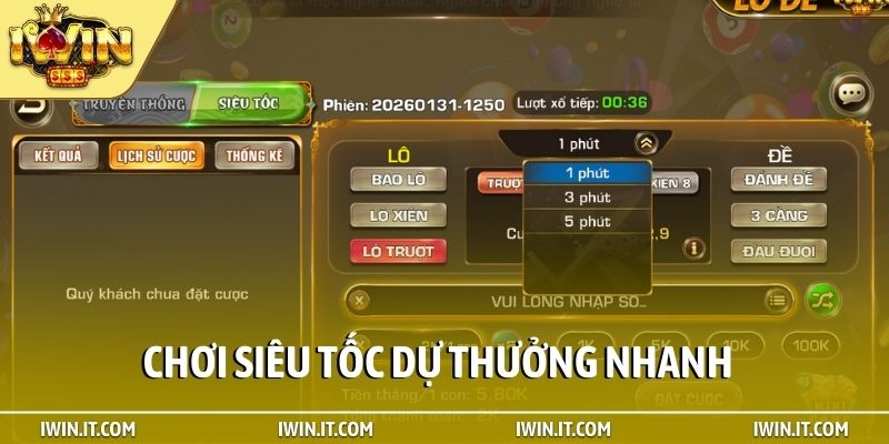 Chơi siêu tốc dự thưởng nhanh